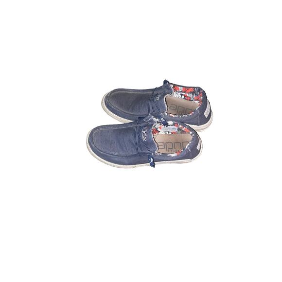 Hey dudes wally stretch blue loafers size 11 - Picture 1 of 5